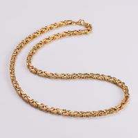 Hip-Hop Rock Geometric Stainless Steel 18K Gold Plated Women's Necklace sku image 2
