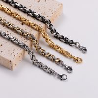 Hip-Hop Rock Geometric Stainless Steel 18K Gold Plated Women's Necklace main image 4