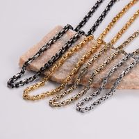 Hip-Hop Rock Geometric Stainless Steel 18K Gold Plated Women's Necklace main image 10