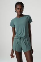 Einfacher Stil Klassischer Stil Einfarbig Nylon Rundhals Aktive Tops T-Shirt main image 3