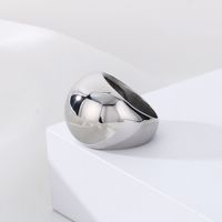 Stainless Steel 18K Gold Plated Simple Style Solid Color Rings main image 3