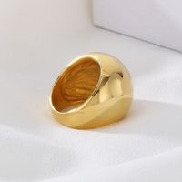 Stainless Steel 18K Gold Plated Simple Style Solid Color Rings main image 5