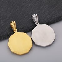 1 Piece 42*36mm Stainless Steel 18K Gold Plated Devil's Eye Hammered Pendant main image 4