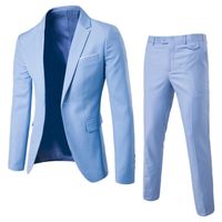 Men's Solid Color Pants Sets Blazer Men's Clothing main image 5