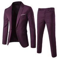 Men's Solid Color Pants Sets Blazer Men's Clothing main image 4