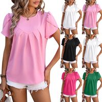 Women's T-shirt Short Sleeve T-Shirts Vacation Solid Color main image 1