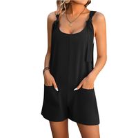 Women's Holiday Daily Streetwear Solid Color Shorts Pocket Rompers main image 3