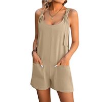 Women's Holiday Daily Streetwear Solid Color Shorts Pocket Rompers main image 4