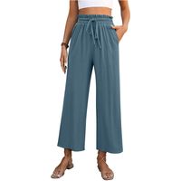 Women's Holiday Daily Vintage Style Solid Color Full Length Pocket Casual Pants main image 3