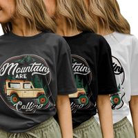 Women's T-shirt Short Sleeve T-Shirts Printing Vacation Letter main image 1