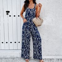 Women's Holiday Daily Vacation Multicolor Full Length Printing Jumpsuits main image 4