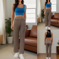 Women's Holiday Daily Vacation Solid Color Full Length Flared Pants main image 6