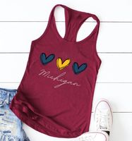 Women's T-shirt Sleeveless Tank Tops Printing Streetwear Heart Shape main image 3