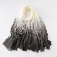 Unisex Casual Elegant Gradient Color Rayon Cotton Polyester Scarf sku image 1