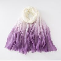 Unisex Casual Elegant Gradient Color Rayon Cotton Polyester Scarf sku image 2