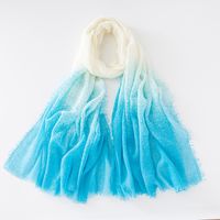 Unisex Casual Elegant Gradient Color Rayon Cotton Polyester Scarf main image 3
