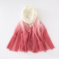 Unisex Casual Elegant Gradient Color Rayon Cotton Polyester Scarf sku image 4