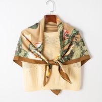Adults Casual Wedding Pastoral Letter Cotton And Linen Printing Floral Scarf sku image 8