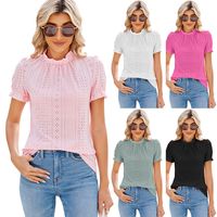 Women's T-shirt Short Sleeve T-Shirts Elegant Solid Color main image 6