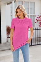 Women's T-shirt Short Sleeve T-Shirts Elegant Solid Color main image 5