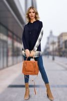 Women's Hoodies Long Sleeve Streetwear Plaid Solid Color main image 3