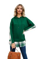 Women's Hoodies Long Sleeve Streetwear Plaid Solid Color main image 4