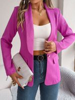 Women's Coat Long Sleeve Blazers Classic Style Streetwear Solid Color main image 4