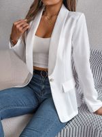 Women's Coat Long Sleeve Blazers Classic Style Streetwear Solid Color main image 5