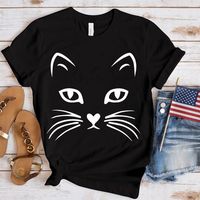 Women's T-shirt Short Sleeve T-Shirts Casual Cat main image 2