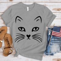 Women's T-shirt Short Sleeve T-Shirts Casual Cat main image 4