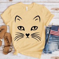 Women's T-shirt Short Sleeve T-Shirts Casual Cat main image 5