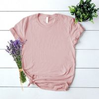 Women's T-shirt Short Sleeve T-Shirts Printing Simple Style Solid Color main image 1