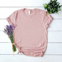 Women's T-shirt Short Sleeve T-Shirts Printing Simple Style Solid Color main image 6