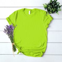 Women's T-shirt Short Sleeve T-Shirts Printing Simple Style Solid Color main image 5