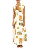 Women's Regular Dress Elegant V Neck Sleeveless Printing Maxi Long Dress Daily Street main image 3