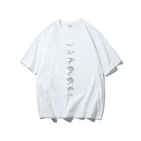 Men's Moon Solid Color Printing T-shirt Men's Clothing main image 3