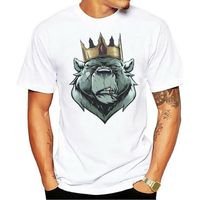 Men's Lion Jaguar Streetwear Round Neck Short Sleeve Regular Fit Men's T-shirt main image 2