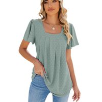 Women's T-shirt Short Sleeve T-Shirts Casual Solid Color main image 2
