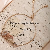 XUPING Simple Style Letter Alloy Artificial Gemstones 18K Gold Plated Mother'S Day Women's Bracelets main image 3