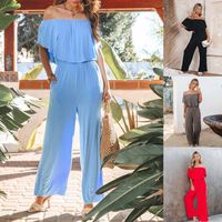 Women's Daily Streetwear Solid Color Full Length Backless Jumpsuits main image 1
