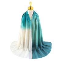Women's Basic Gradient Color Polyester Silk Scarf main image 2