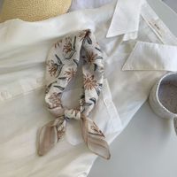 Women's Pastoral Flower Cotton And Linen Silk Scarf main image 3