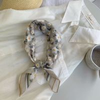Women's Pastoral Flower Cotton And Linen Silk Scarf sku image 18