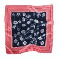 Women's Pastoral Flower Satin Silk Scarf sku image 1