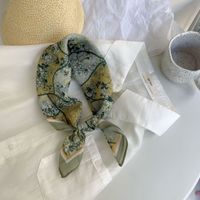 Women's Pastoral Flower Cotton And Linen Silk Scarf sku image 2