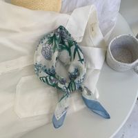 Women's Sweet Flower Cotton And Linen Silk Scarf sku image 2