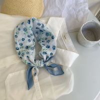 Women's Sweet Flower Cotton And Linen Silk Scarf sku image 5