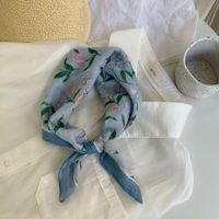 Women's Sweet Flower Cotton And Linen Silk Scarf sku image 6