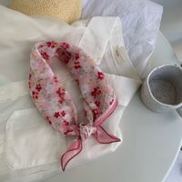 Women's Sweet Flower Daisy Cotton Cotton And Linen Silk Scarf sku image 2