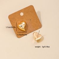 1 Pair Nordic Style Simple Style Heart Shape Alloy Ear Studs main image 2